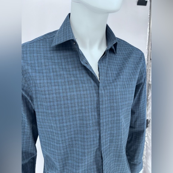 NWT John Varvatos Star USA Trim Fit Plaid Dress Shirt - Picture 7 of 16